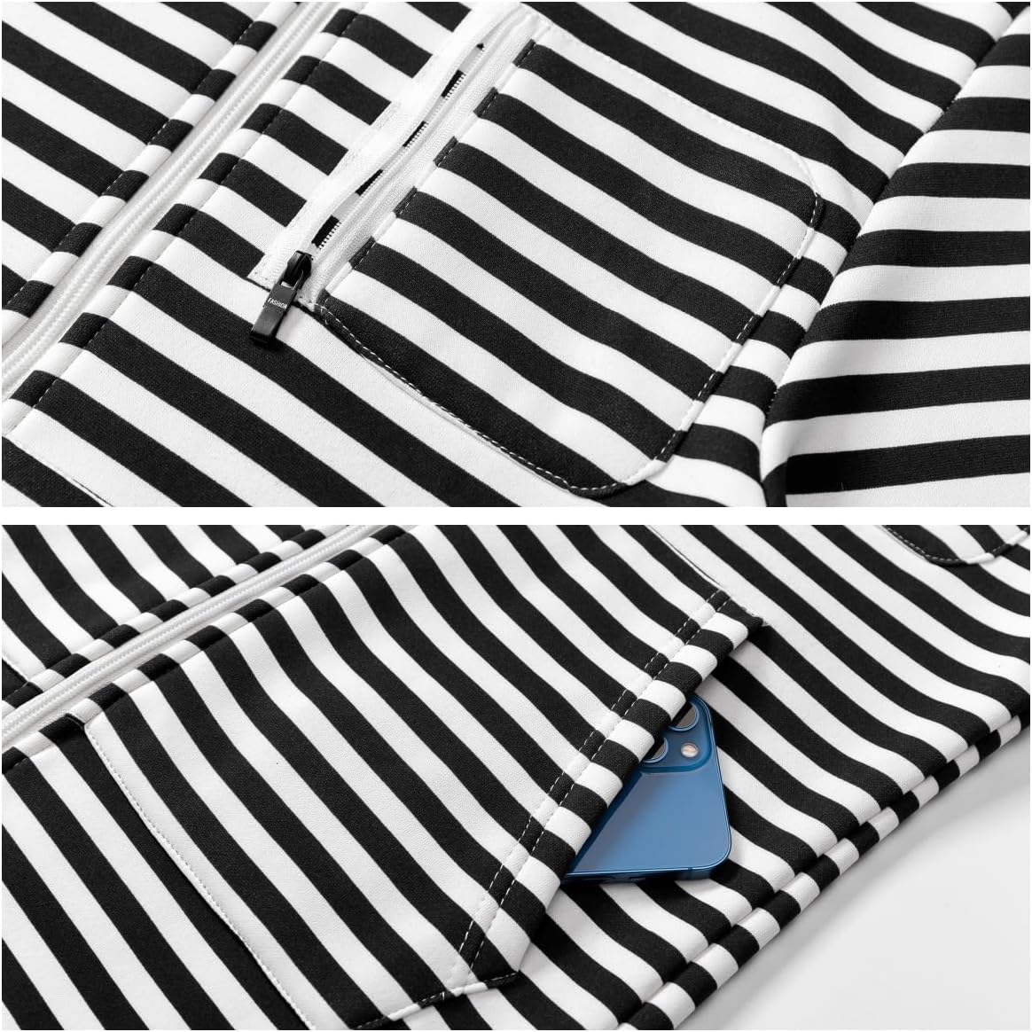 Chrisuno Women's Plus Size Casual Zip Up Hoodie Long Tunic Sweatshirts Fleece Jackets - Image 5