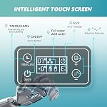 EUHOMY Machine à glace de comptoir, 44.5Lbs/jour, auto-nettoyage machine à glaçon portable avec scoop & Panier, 2 Moyens d'ajouter de l'eau, 24 Cubes de glace prêts en 13 Mins, Compact pour la maison, Cuisine, Bureau, Bar