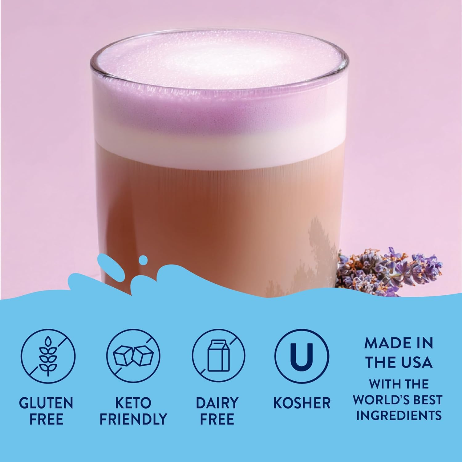 Jordan's Skinny Mixes Sugar Free Syrup, Lavender, Fruit Flavored Water Enhancer, Drink Mix for Iced Tea, Lemonade, Drinks, Low Calorie Water Flavoring, Dairy & Gluten Free Kosher, 25.4 Fl Oz