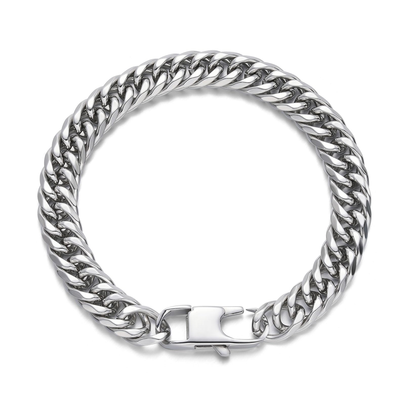 King Will Adjustable Silicone Bracelet for Men 10 Breathable Rubber Wristband Designed with Lighting Squares Black Grey