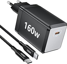 160 W USB C Charger: MacBook Pro Power Supply with USB-C Cable, Quick Charger Compatible with MacBook Pro/Air, iPad, Samsung, Lenovo, iPhone 16/15/14 Series