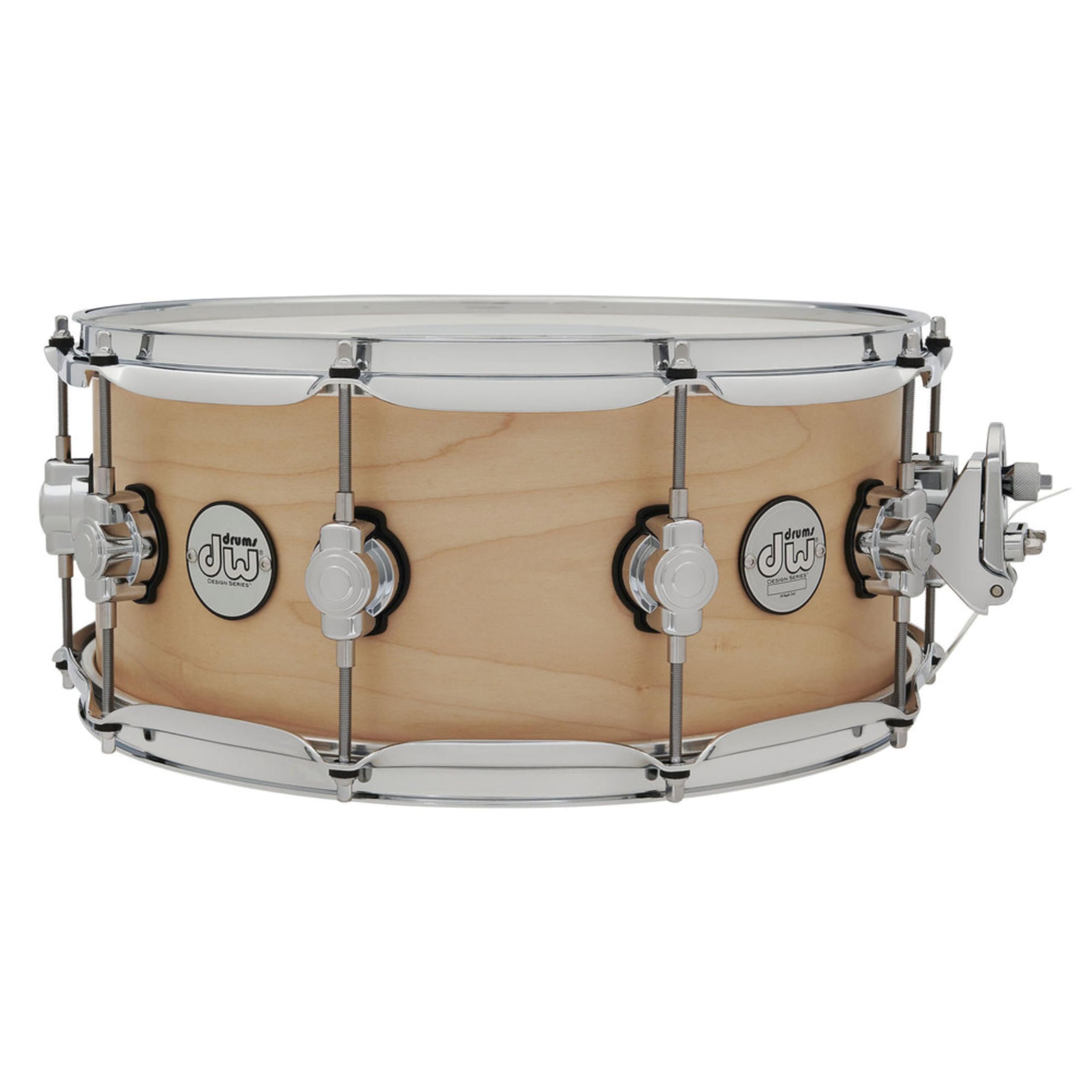 DW Design Series Maple Snare Drum - 6x14, Natural Satin