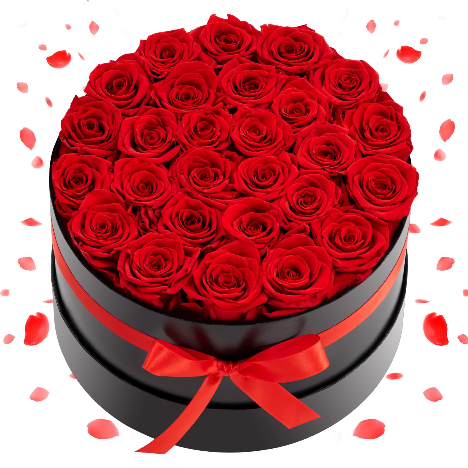 VEVOR Forever Flowers, 27 zakonserwowanych róż w pudełku, wieczne kwiaty nieśmiertelny bukiet prezent urodzinowy na dostawę Prime kobiety jej żona matki, rocznica, walentynki, Boże Narodzenie