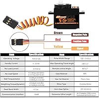 Vista 6 de Mini servo digital 5G, kit de motor micro RC de engranajes de plástico para 1/28 RC modelo de coche, barco, helicóptero de ala fija, avión robot