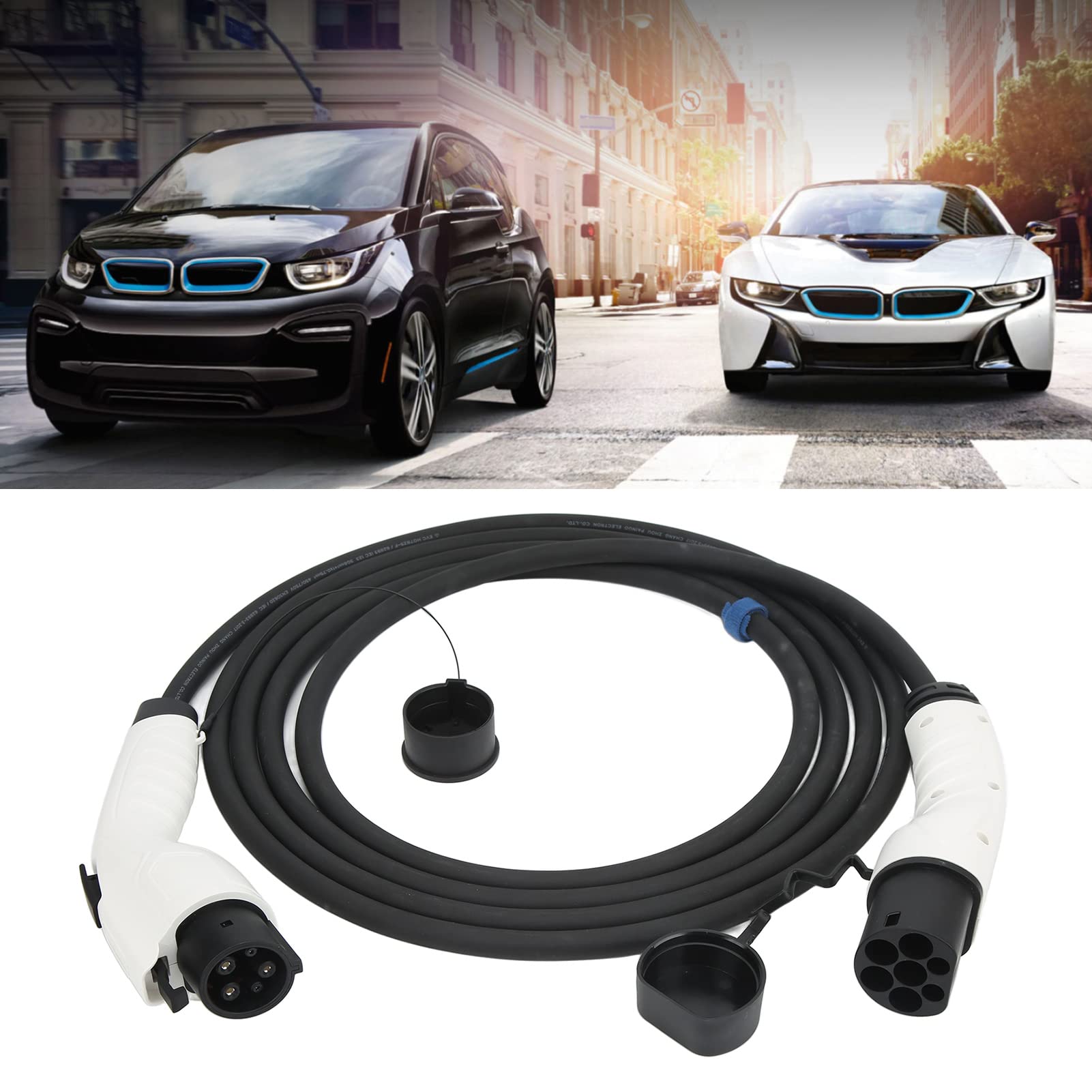 Typ Wtyczki Pojazdu Elektrycznego Zgodny z Typem 32A Kabel z Certyfikatem CE TUV o Mocy 7,2 KW, Przewód ładujący o Długości 16,4 Stopy do Pojazdów Elektrycznych J1772
