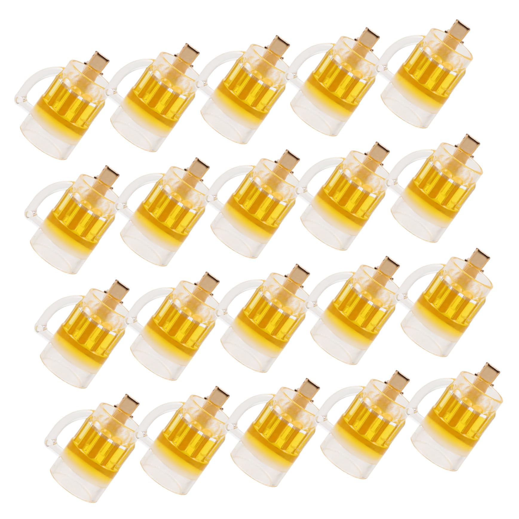 PLAFOPE 20 Pinzas Para El Pelo Con Forma De Cocodrilo Para Cerveza Pinzas Para El Pelo Con Forma De Taza De Cerveza