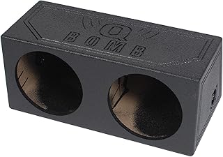 Q Power QBomb QBOMB12S Dual 12" Sealed Port Subwoofer Sub Box w/Bedliner Spray