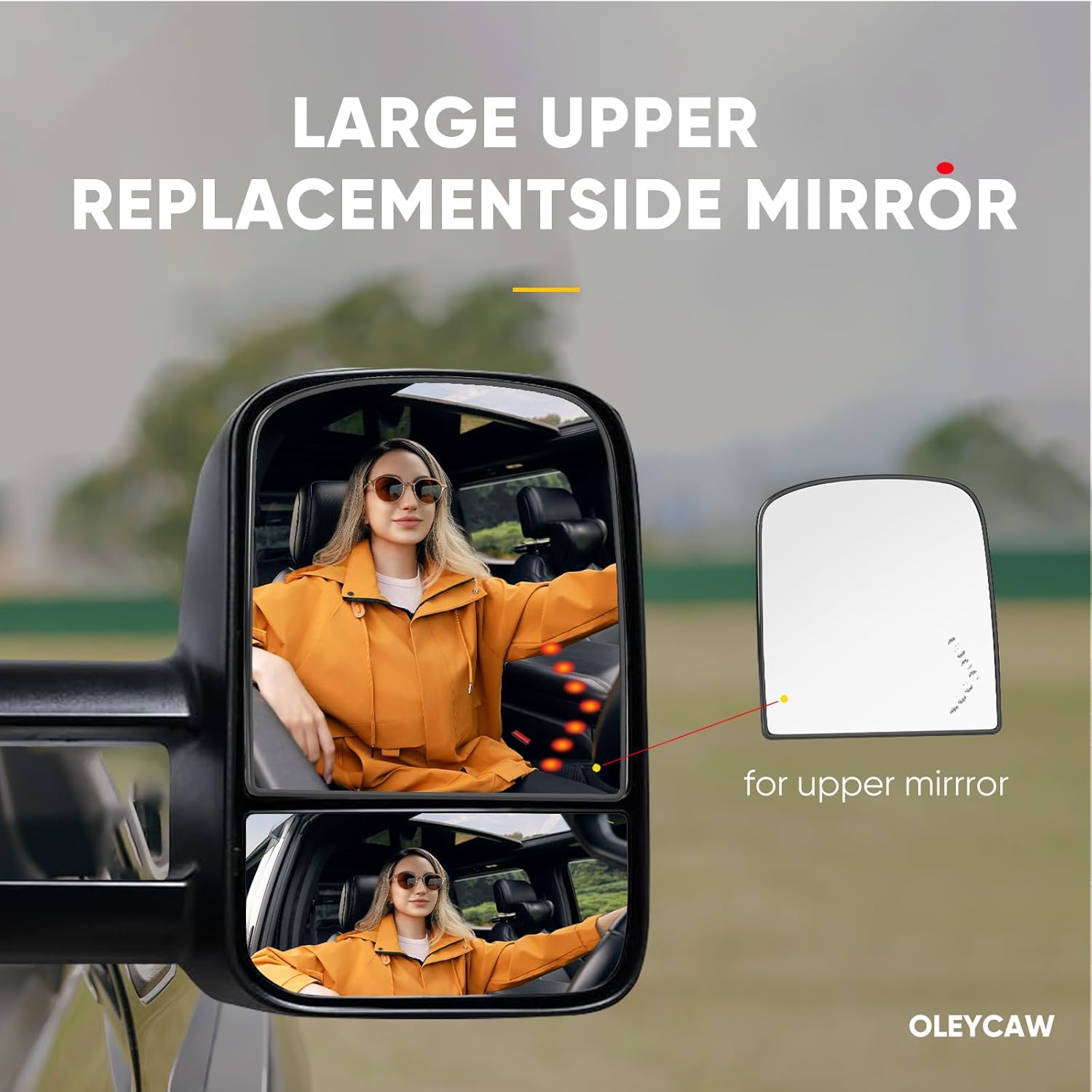 Passenger Side Mirror Replacement for 2007-2018 Chevrolet Chevy Silverado 1500 2500 3500 HD, GMC Sierra, Suburban, Yukon XL 1500 2500 - Heated, Turn Signal, Right Side