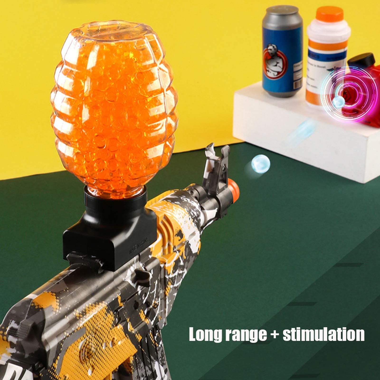 Anstoy Electric with Gel Ball Blaster AEG AKM47 for Outdoor Activities