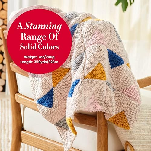 Miniatura 4 de Premier Yarns Basix, hilo de estambre sólido, hecho de acrílico, hilo ideal para ganchillo y tejido, color verde primavera, 359 yardas