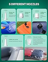 Vista 3 de Mini bomba de aire portátil, equipo de campamento, bomba de aire recargable, pequeña bomba de aire de viaje para inflar desinflar con luces