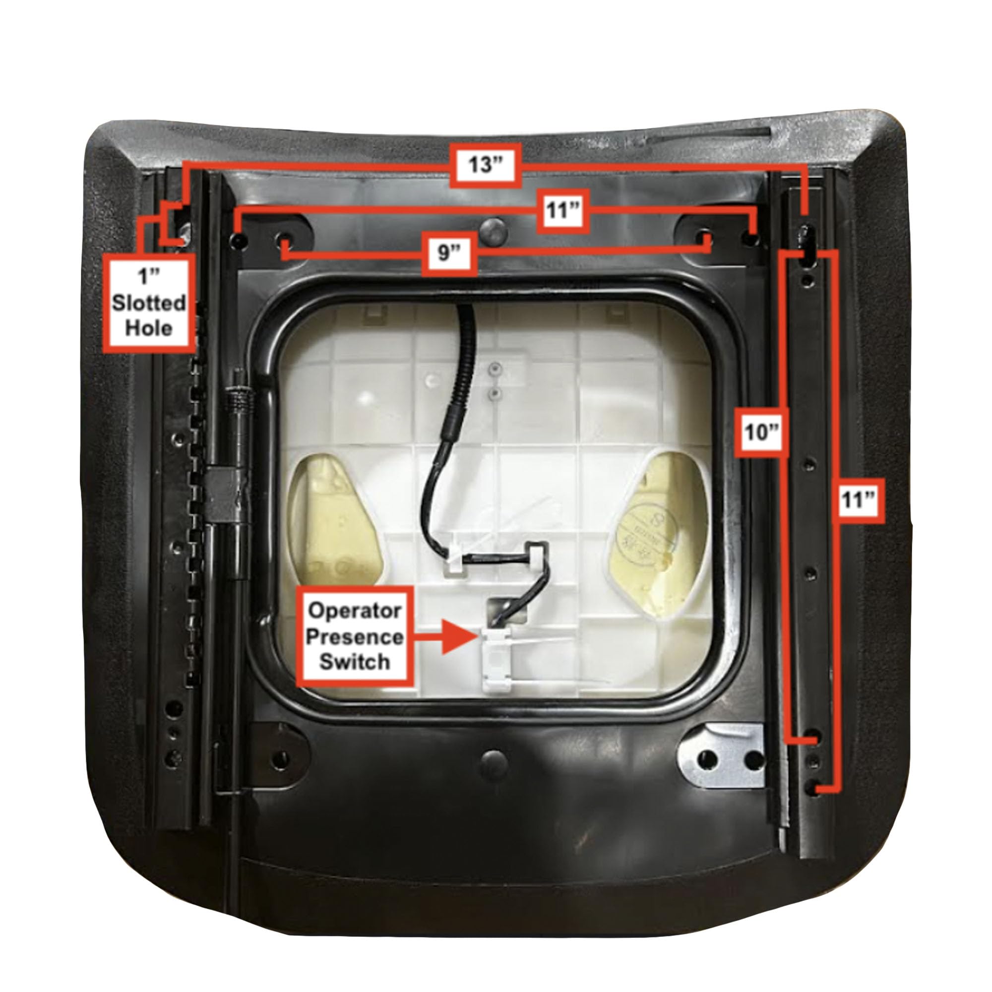 E-SY35869 DirectFit™ Black Vinyl Suspension Seat for Toyota