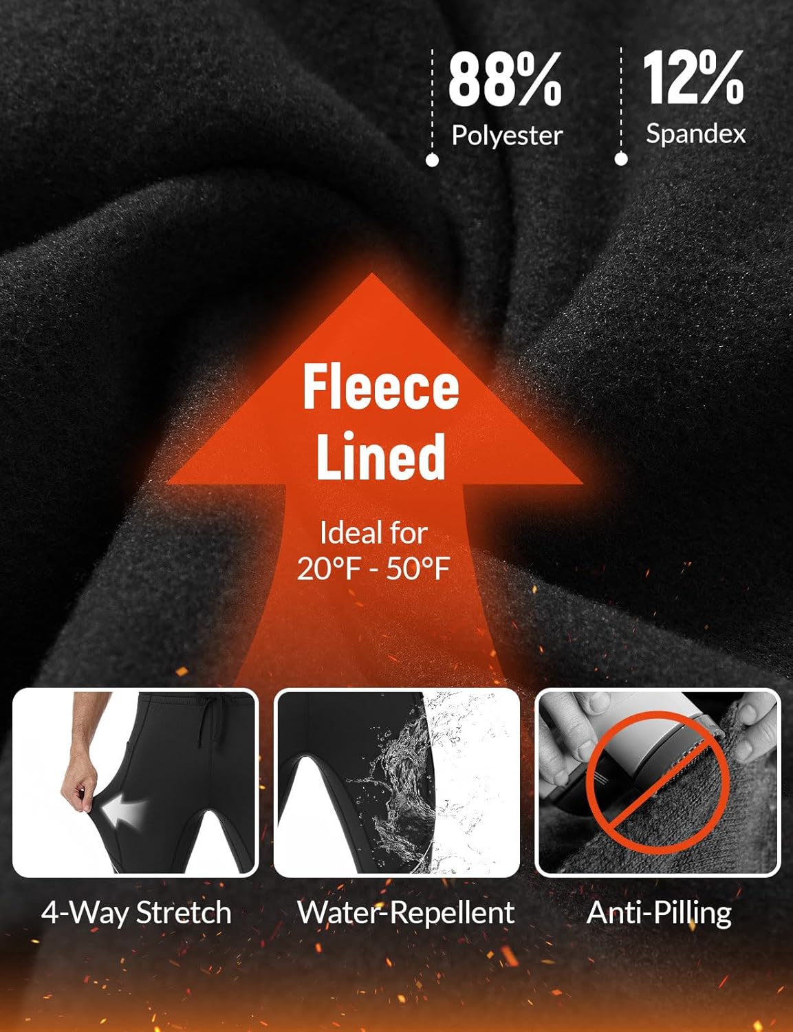 SPEXIAL Men's Fleece Lined Running Tights Winter Cycling Compression Pants Thermal Leggings Cold Weather Gear - Image 4