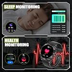 Montres intelligentes pour les hommes avec des écouteurs à l'intérieur (Réponse/Faites appel), 1.52" Fitness Tracker avec 100+ Modes de sport et dossiers de sport, Smartwatchs étanches avec moniteur de santé pour iPhone Android