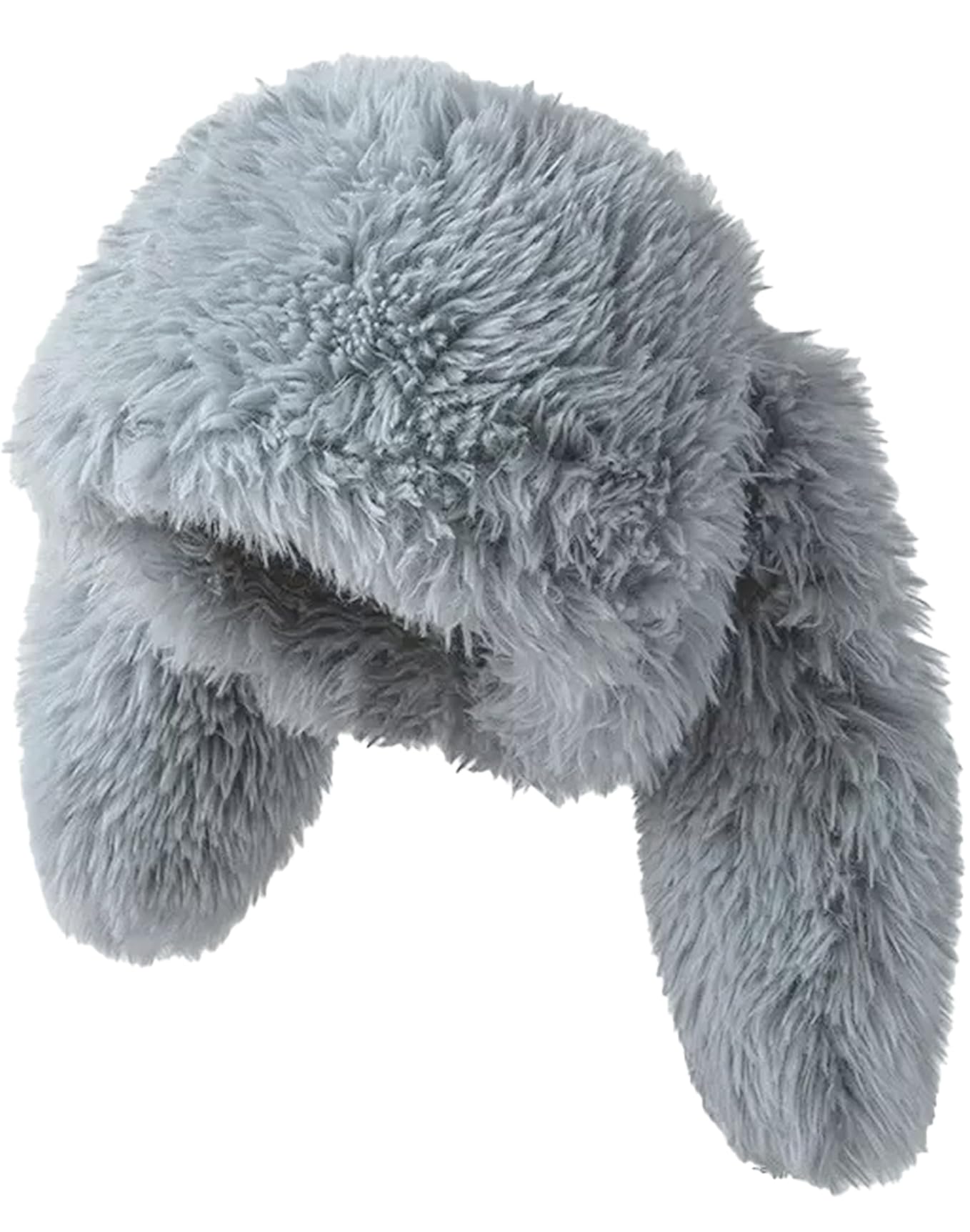 Bunny Ears Hat Fuffy Bunny Hat Cute Y2K Furry Rabbit Beanies for Indoor Outdoor Festival Party, Grey, One Size โ image 1