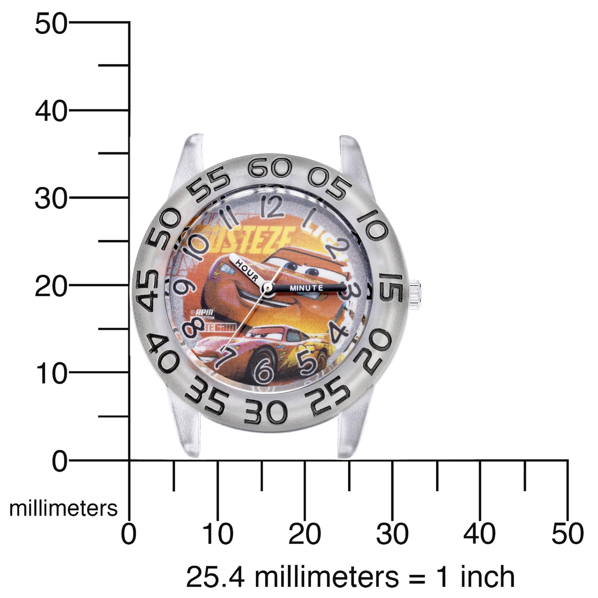 Disney Cars - Orologio analogico al quarzo con cinturino in nylon per bambini, nero - nero - striscia, Nero, striscia