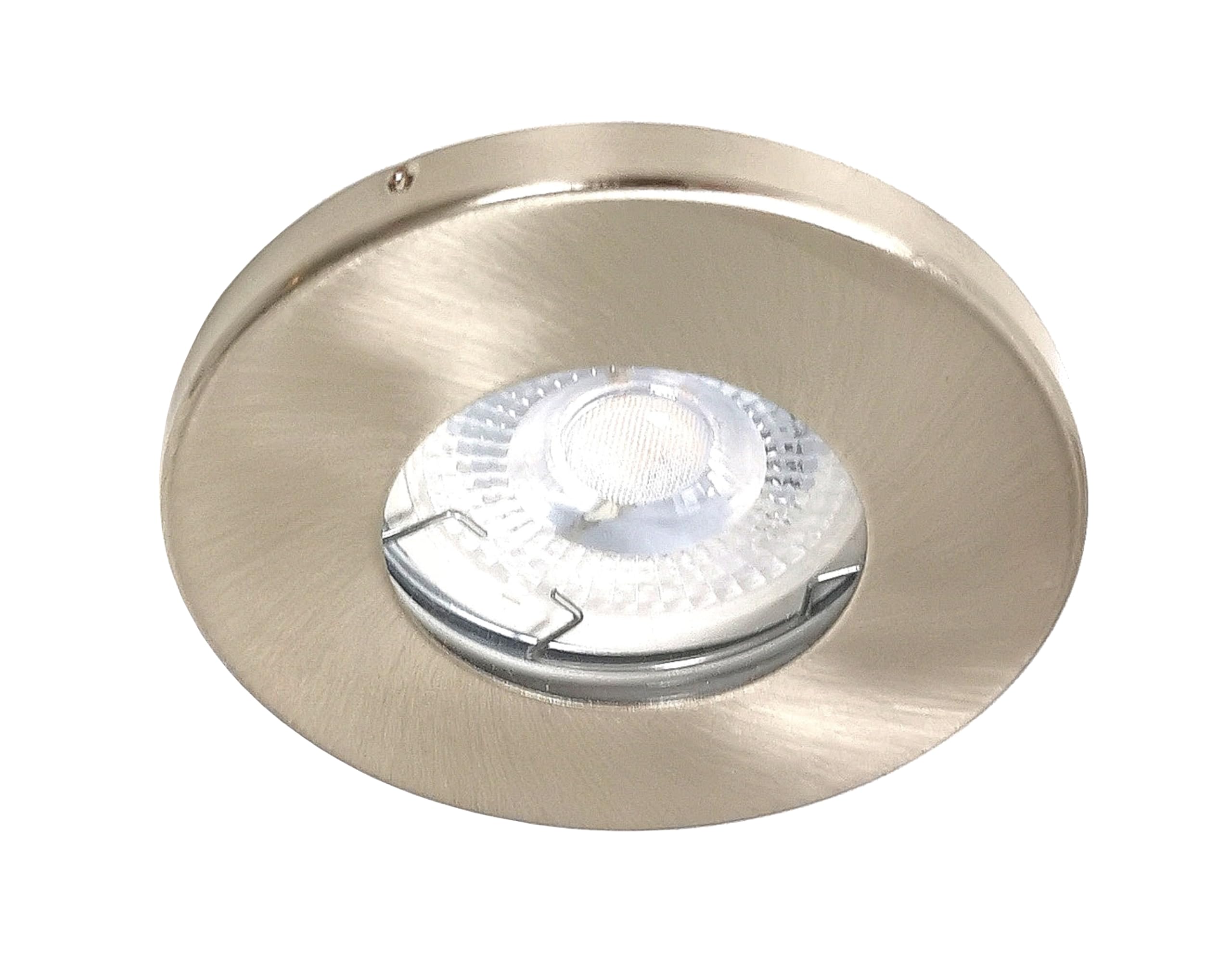 Trango 6er Set IP65 Einbaustrahler aus Edelstahl gebürstet 6729IP65-062MCOB inkl. 6x 5 Watt 3000K warmweiß Ultra Flach LED Modul für Bad, Dusche, Einbauspots, Deckenstrahler, Deckenlampe, Badleuchte