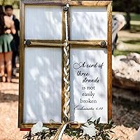 Vista 8 de Letrero de unidad de boda con cordón de tres hebras, 16 x 22 pulgadas, cuerda trenzada cruzada para ceremonia de boda, regalo para parejas
