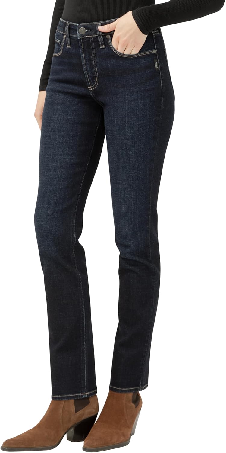 Silver Jeans Co. Women's Most Wanted Mid Rise Straight Leg Jeans - Image 2