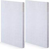 Sasylvia 2-Pack Ceramic Fiber Insulation Boards 12x8x0.8" - Fireproof, Heat Resistant for Wood Stoves, Fireplaces, Pizza Ovens, Kilns