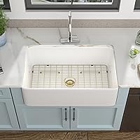 Vista 33 de 36 Farm Sink White - Fulorni 36"x20" Farmhouse Kitchen Sink Flat Apron Front White Ceramic Porcelain Fireclay Deep Single Bowl Farmer Kitchen Sink