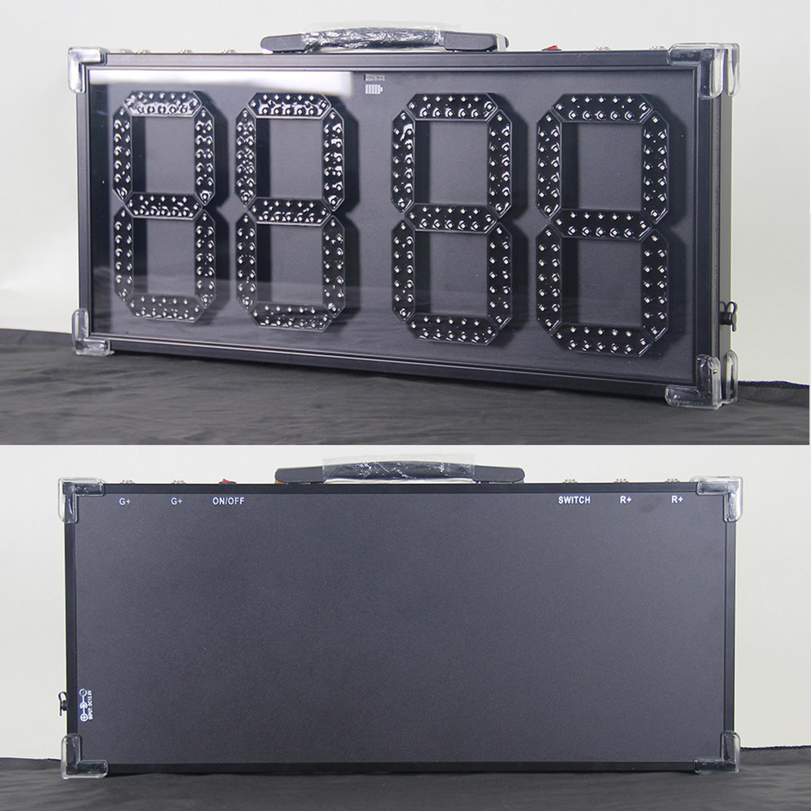 Cyfrowa tablica wyników LED do wymiany piłki nożnej - wodoodporny dwustronny wyświetlacz elektroniczny 60 cm do wymiany piłkarzy, futbolu amerykańskiego i sportu drużynowego -