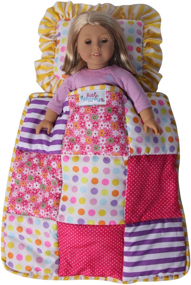 Whitney Patchwork Quilt and Pillow - Baby Doll Bedding Set | American Girl Doll