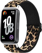 Amzpas Bracelet Compatible with Huawei Band 10 / Huawei Band 9 / Huawei Band 8 for Men and Women, Elastic Nylon Adjustable Bracelets, Breathable Sports Watch Strap Replacement Strap