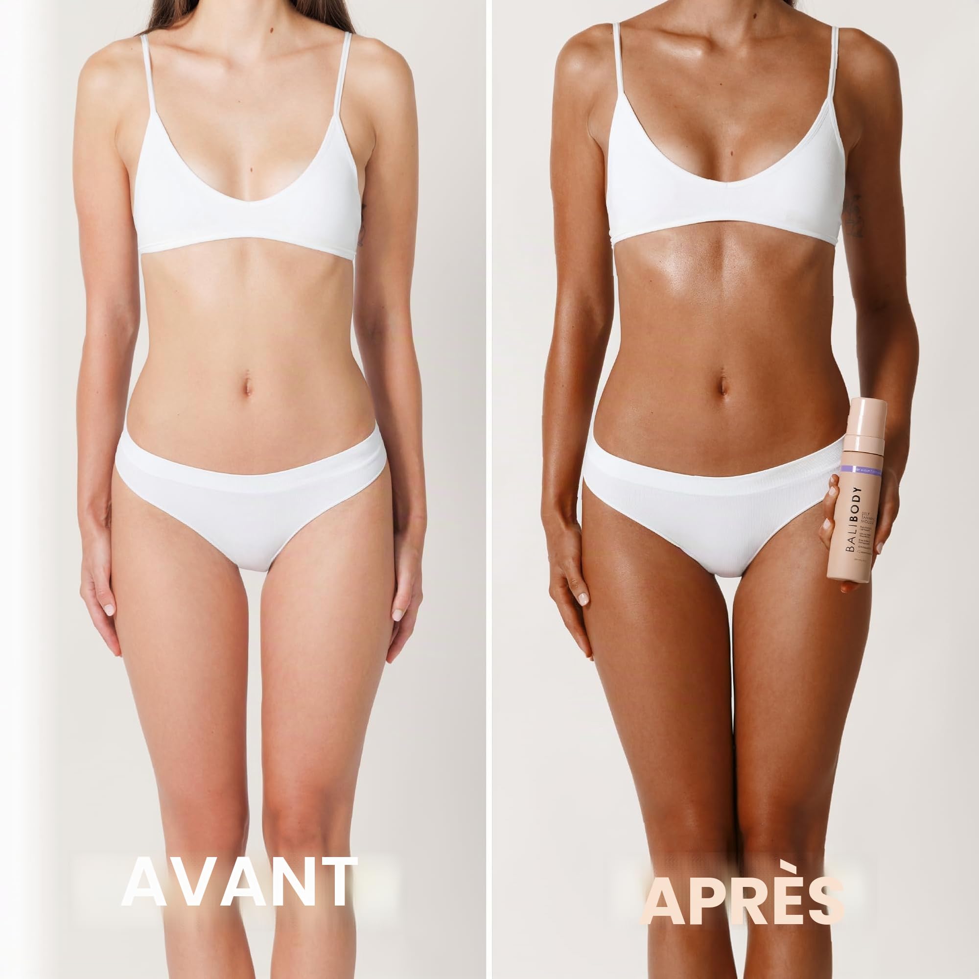 Bali Body Deep Violet Mousse autobronzante – Formule autobronzante à base de violette pour bronzage foncé, faux bronzage avec nuances d'olive – Hydratant, bronzant sans soleil pour peaux sensibles