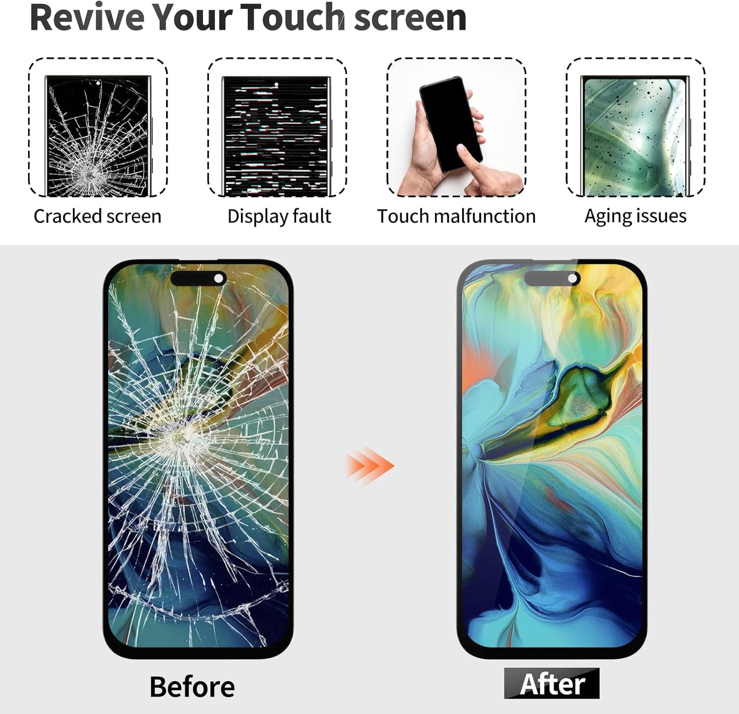 Amazon.co.jp: iPhone 17 Pro Max スクリーン交換用、6.9インチLCD
