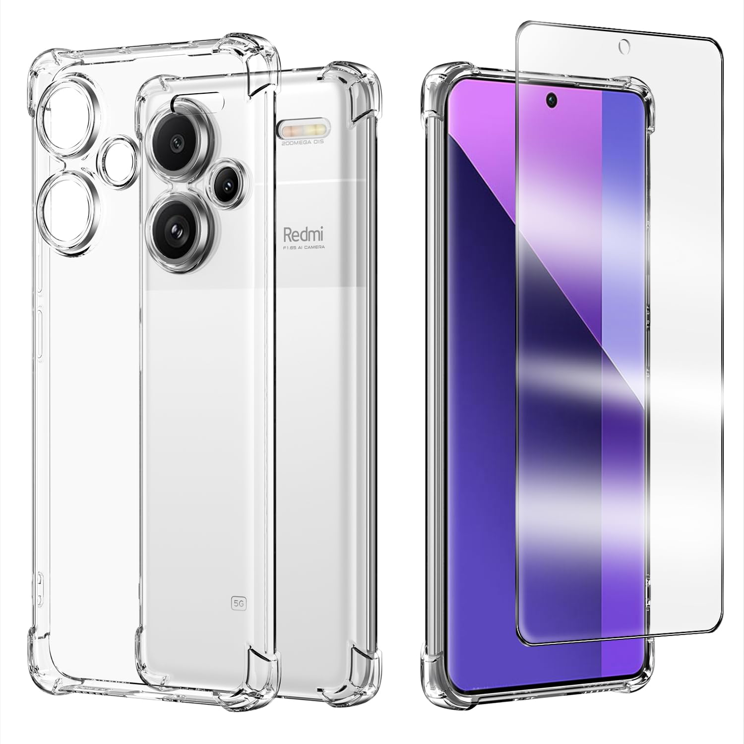 Kwmobile Cover Per Xiaomi Redmi Note 13 Pro 5G / Redmi Note 13 Pro Plus 5G Custodia - Back Case Per Smartphone In Silicone TPU - Protezione Gommata - Rosa Shocking - Foto 10