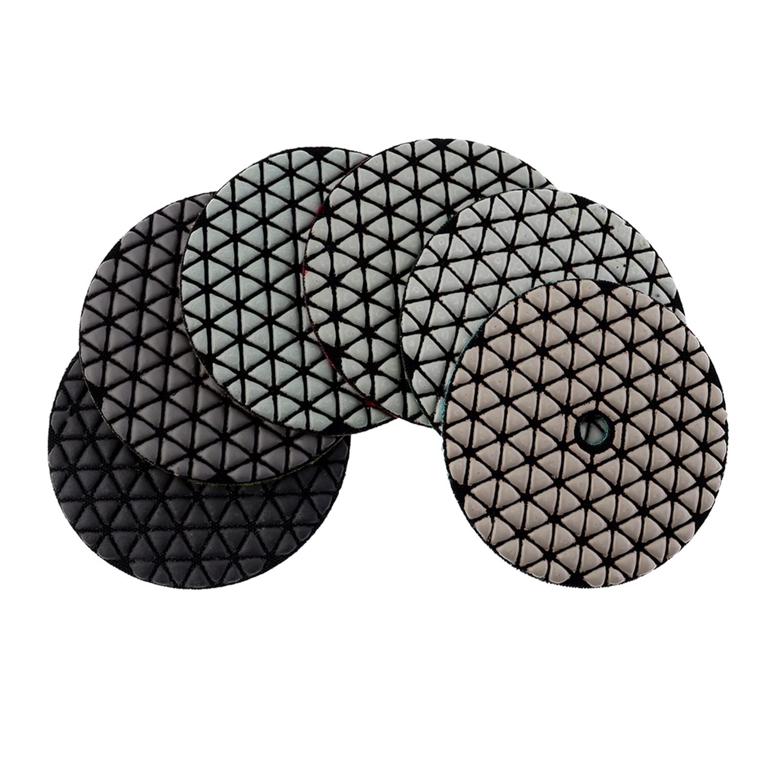 CAREG 6Pcs Super 4Inch Tamponi for lucidatura diamantati a secco 100mm Dischi abrasivi flessibili Nuovo design Marmo Granito Pietra Mole abrasive Durable ( Color : Combon B , Size : 0_6 PCS_4 INCHES )