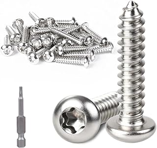 150 Stück Blechschrauben Torx M3 x 10mm Linsenkopfschrauben Holz | Edelstahl V2A, Torx T10, selbstschneidende Rundkopfschrauben fuer Holz Kunststoff, Montage im Modellbau, fuer DIY