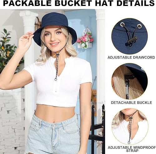Miniatura 6 de Women Packable Bucket Hat Summer Beach hat Outdoor Cap