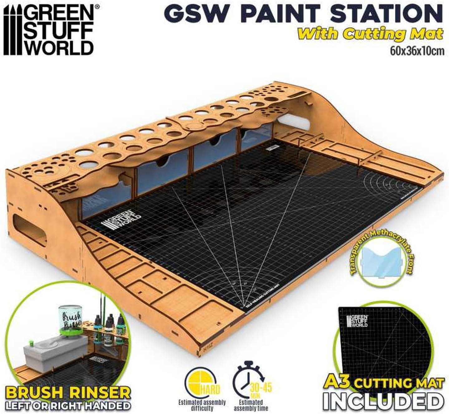 Greenstuff World Paint Station GSWD-12421 Hobby Tool with Cutting Mat
