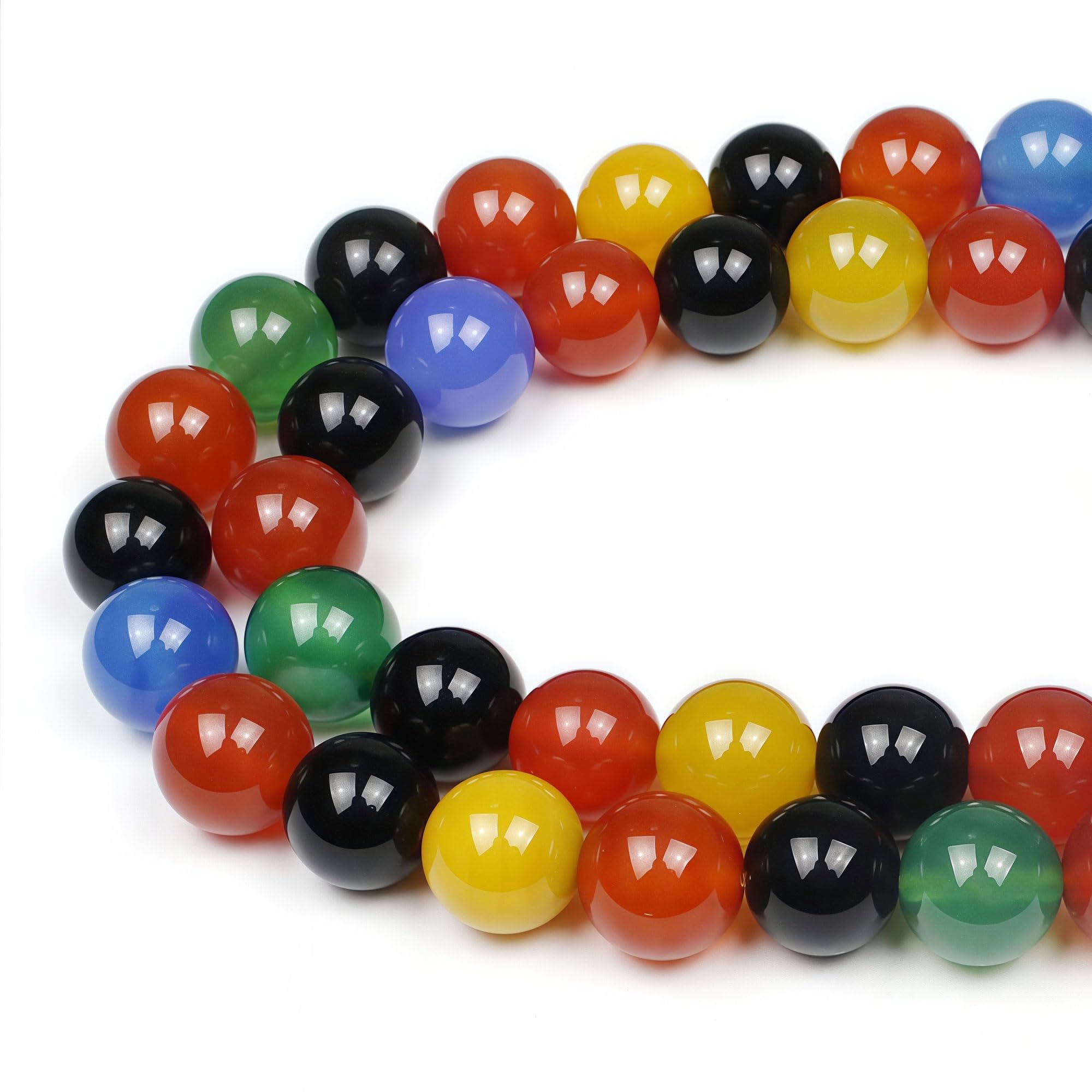 MJDCB 10mm 35 piezas Cuentas de Piedra Turquesa Redondas Sueltas Piedras Semipreciosas para Hacer Joyas Pulseras Collares — view 41