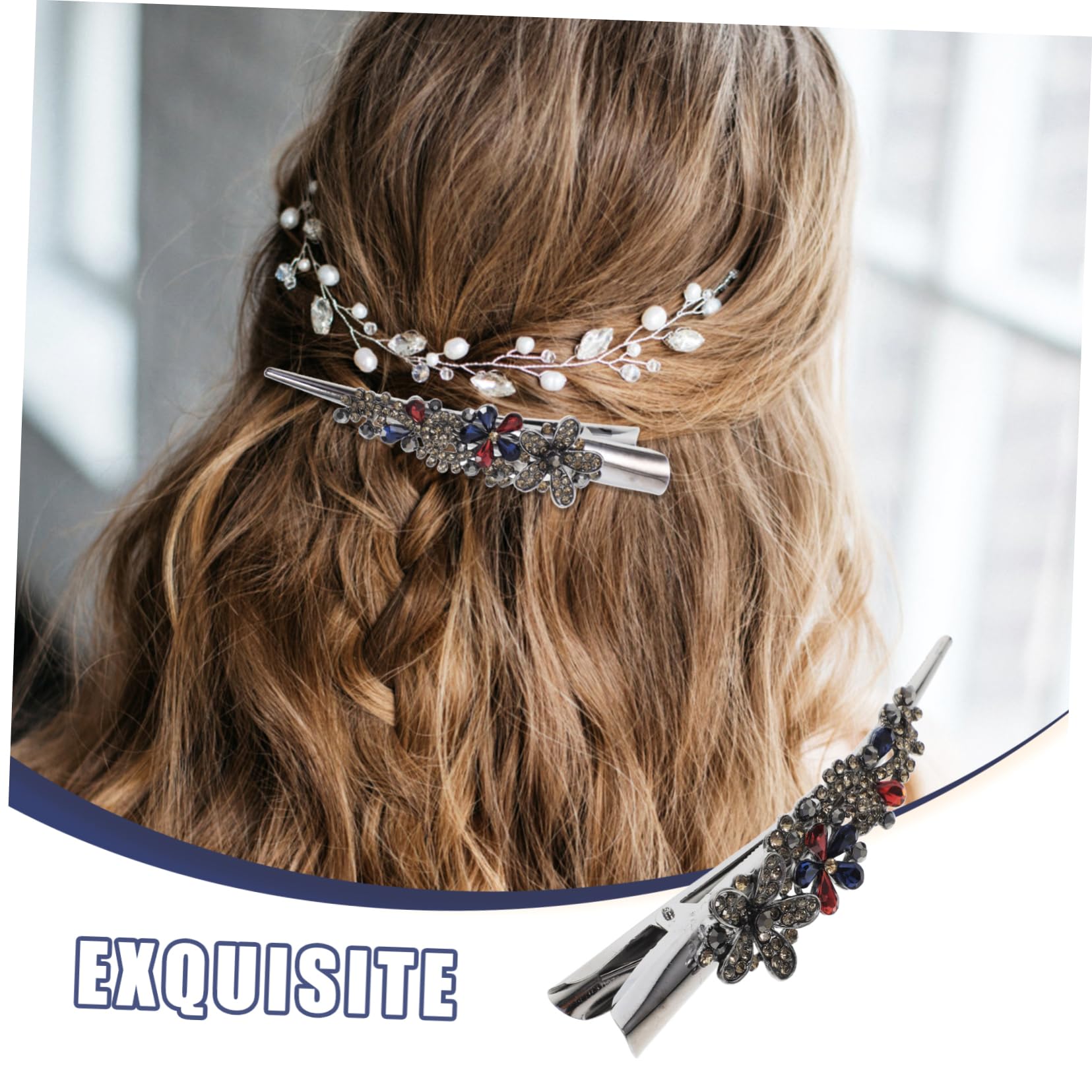 Elegante Haarspange Für Damen Mit Strasssteinen – Braun, Ca. 9x4,5 Cm, Perfekt Als Geschenk
