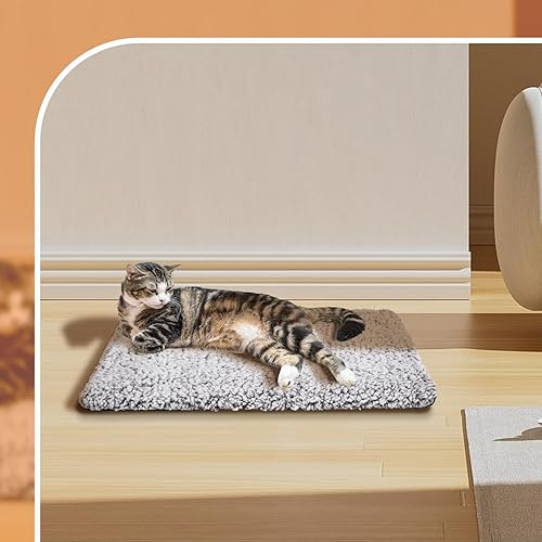 Miniatura 6 de Nobleza Cama autocalentable para gatos, tapete térmico súper suave para dormir, lavable, antideslizante, autocalentable, para gatos pequeños y