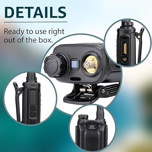 Miniatura 5 de Retevis Radios RT47V MURS, radios de 2 vías con micrófono de hombro, Walkie Talkies impermeables IP67, recargable, walkie talkie para caza,