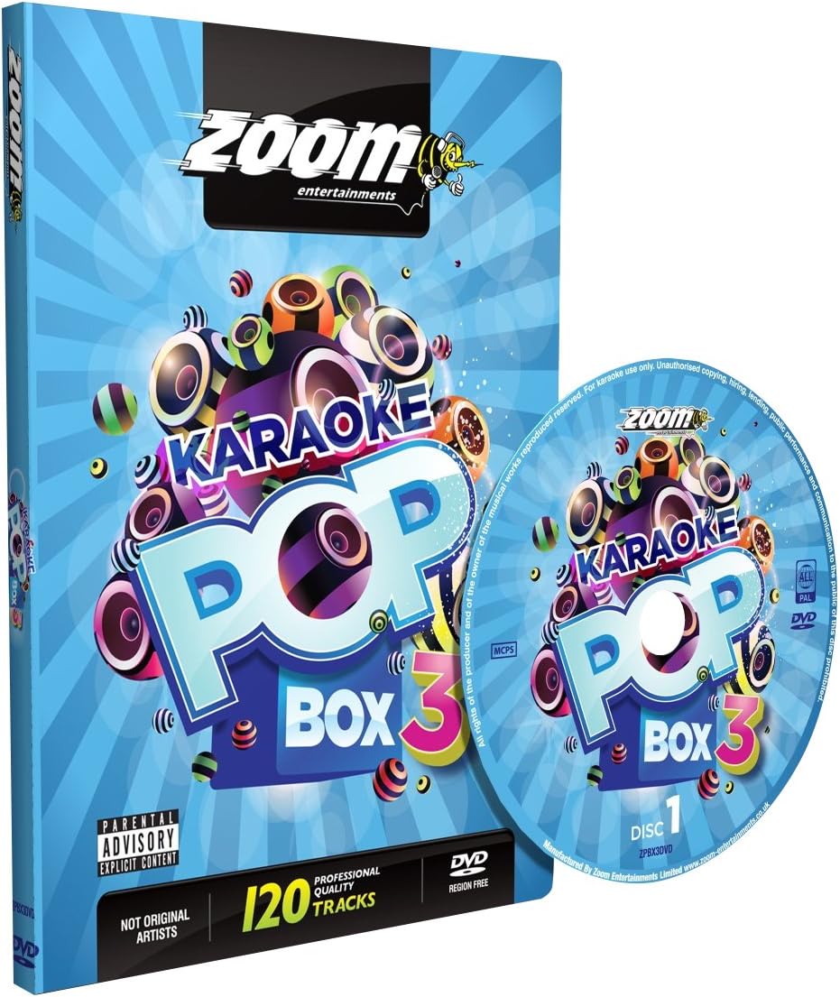 Zoom Karaoke Pop Box 3 Party Pack - 4 DVD Box Set - 120 Songs