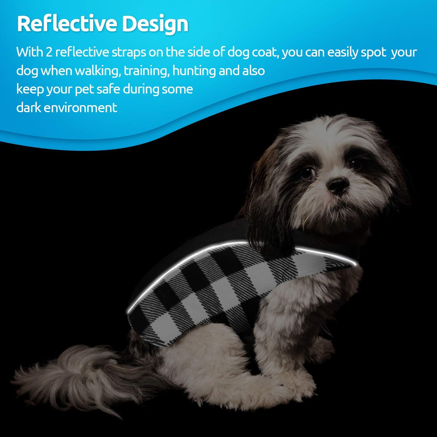 MIGOHI Winter Dog Coat, Reversible Waterproof Reflective Dog Jacket, British Style Dog Cloth for Cold Weather, Warm Pet Vest for Small Medium Large Dog for Winter : Pet Supplies