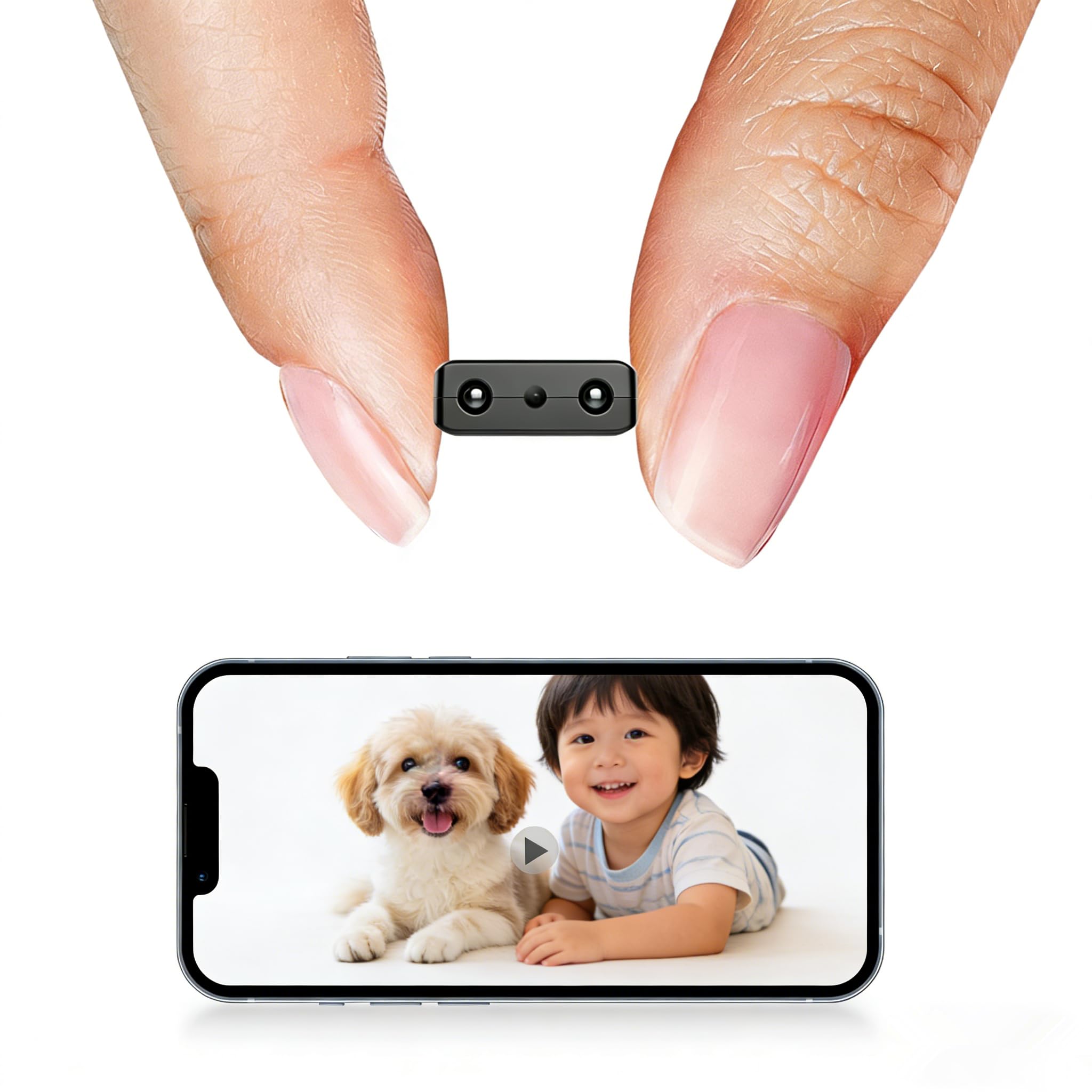 BEEDMXU Smallest Spy Hidden Wireless WiFi Security Home Camera, HD1080P Nanny Cam with Night Vision & Motion Detection - Indoor Security Camera for