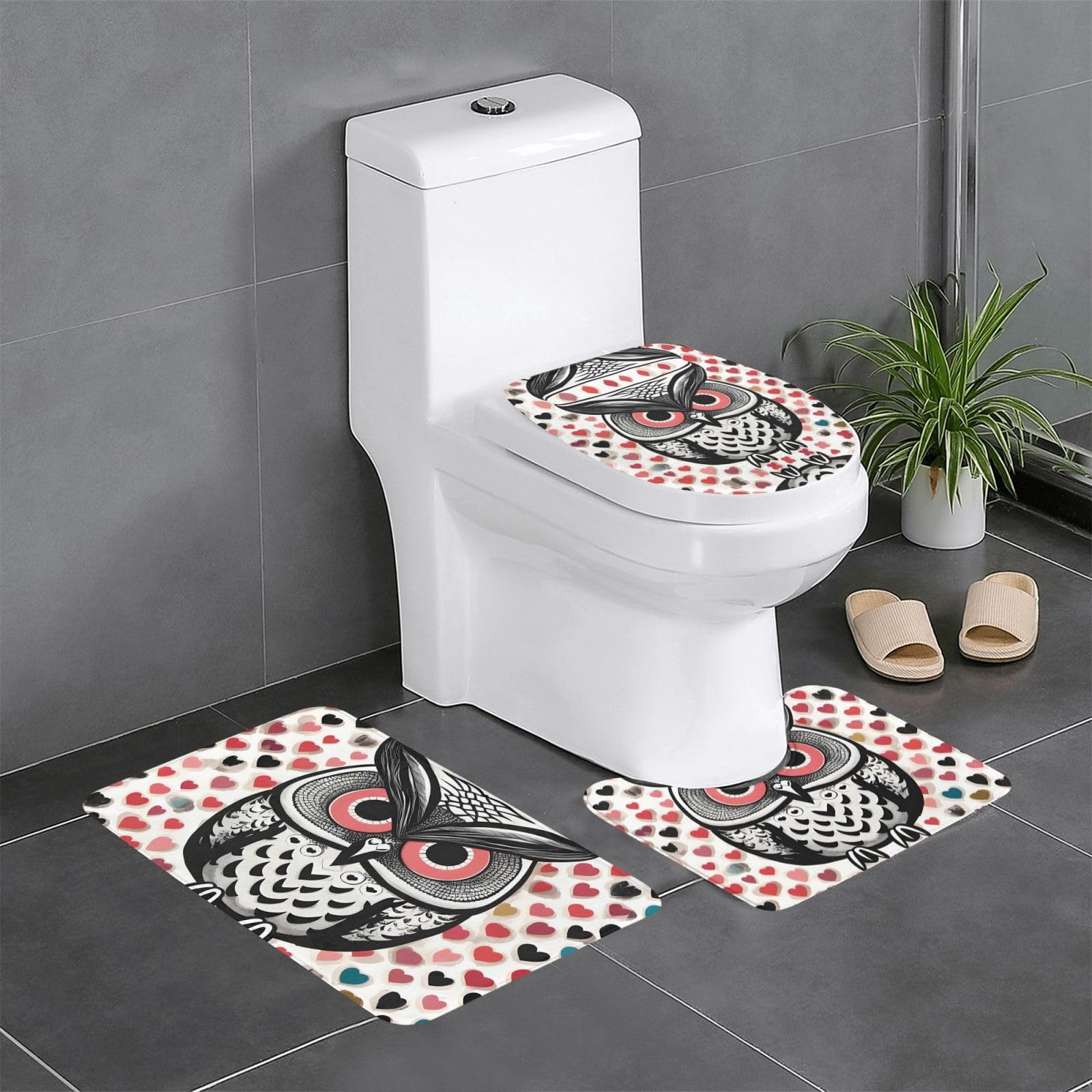 Évitez les glissades avec le tapis de salle de bain antidérapant hibou