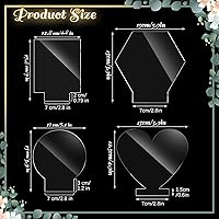 Vista 2 de 20 piezas de acrílico en blanco de 0.079 pulgadas para base de luz, láminas de acrílico transparente fundido de plástico cuadrado y redondo