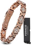 Feraco Pure Copper Bracelets for Women, Ultra Strength Magnetic Therapy Bracelet for Pain Relief with 3800 Gauss Magnets