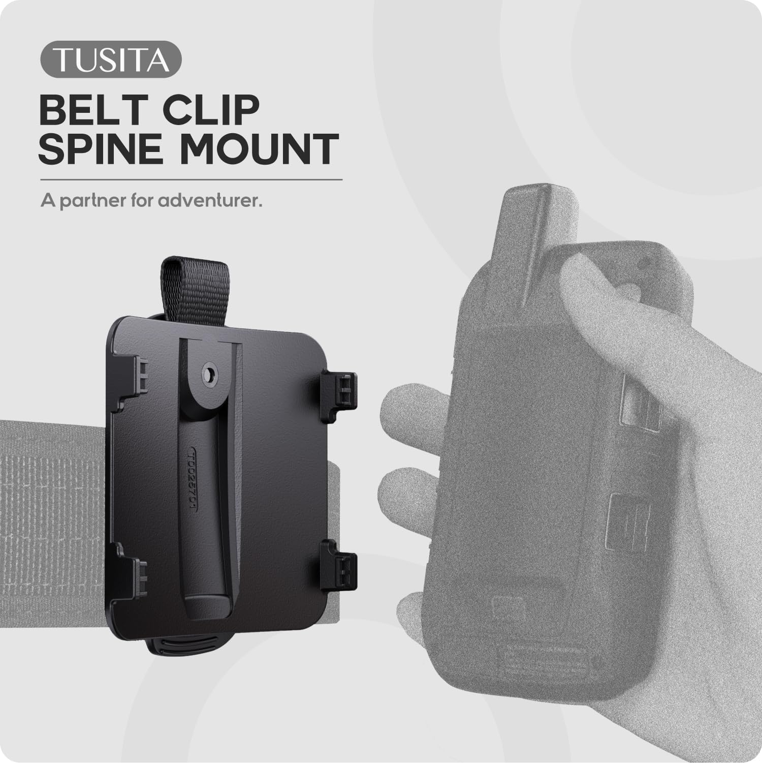 TUSITA Belt Clip Spine Mount with Carabiner Compatible with Garmin Montana 700 700i 710 710i 750i 760i - GPS System Accessories