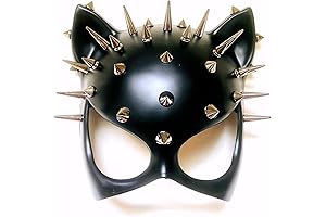 Spooky Spiked Cat Mask for Masquerade Nights
