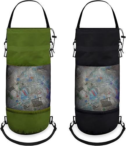 Paquete de 2 bolsas de basura portátiles para barcos, bolsas de basura de malla, botes, bote de basura para barco, kayak, cámper, pesca, cabina,