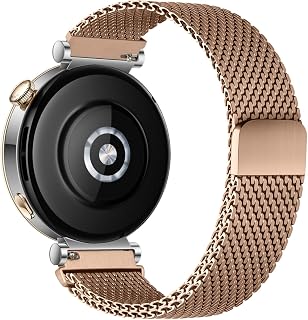 Milanese Loop for Garmin Venu 3S 2S/Vivoactive 4S/Forerunner 265S 255S Watch Band Women,18mm Stainless Steel Metal Mesh Magnetic Strap Quick Release Replacement Wristband for Huawei Watch Gt 5/4 41mm