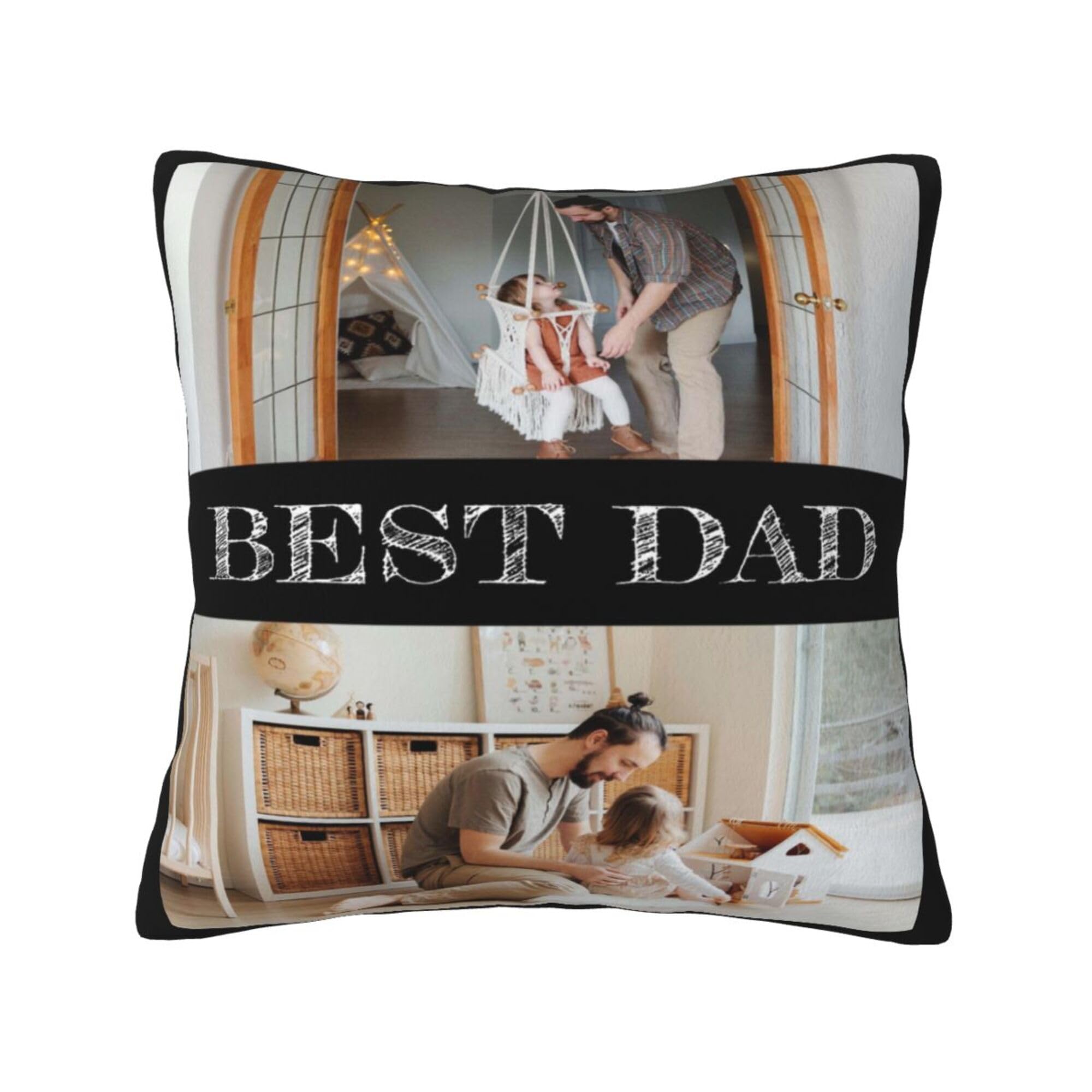 NGGBBDYGB Custom Pillow Case With Picture Personalized Pillows With Names 18x18 Throw Pillow Cover